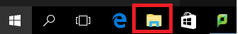 Screen shot of Windows 10 taskbar