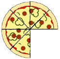 6 slice pizza