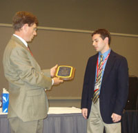 Greg Brentrup receiving 2008 Cooper Award
