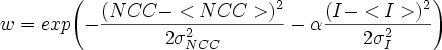 equations of weight for ncc model