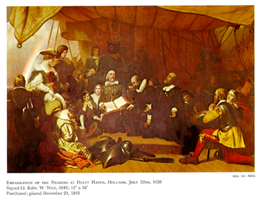 Embarkation of the Pilgrims, Robert Weir
