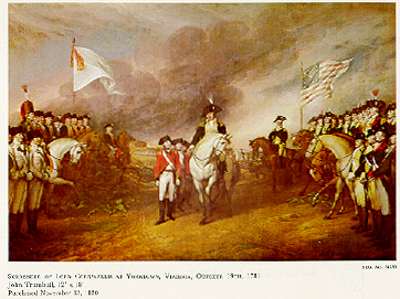 Surrender of Lord Cornwallis at Yorktown, John Trumbull