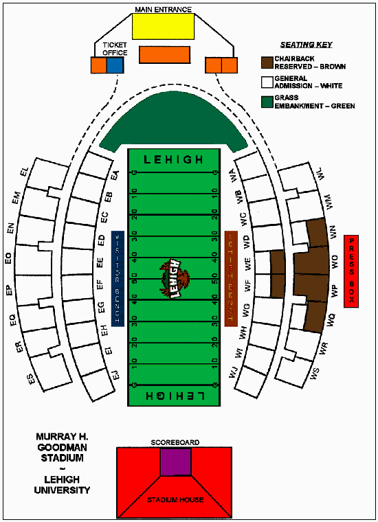 Lehigh Goodman Stadium Seating Chart